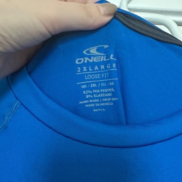 O'Neill Blue Short Sleeve 24-7 Tech Tee UPF 30+ NWT XXL men’s - Picture 4 of 5